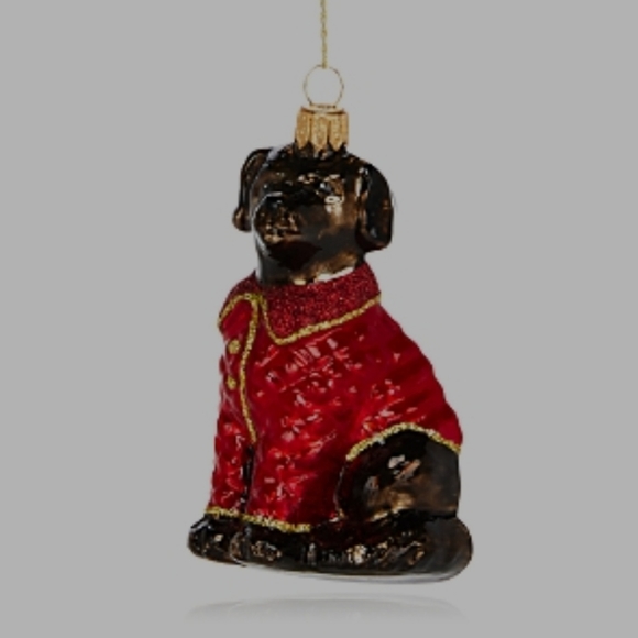 Bloomingdale's Quilted Jacket Glass Labrador Ornament - 100% Exclusive - Picture 1 of 4